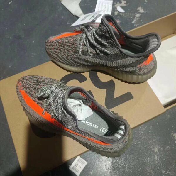 adidas Mens Yeezy Boost 350 V2 Lace Up Sneakers Shoes Casual - Image 3